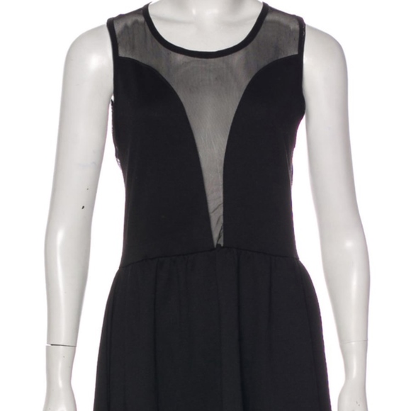 🚫SOLD🚫 For Love & Lemons Black Mesh Jersey Dress L EUC - Picture 3 of 7